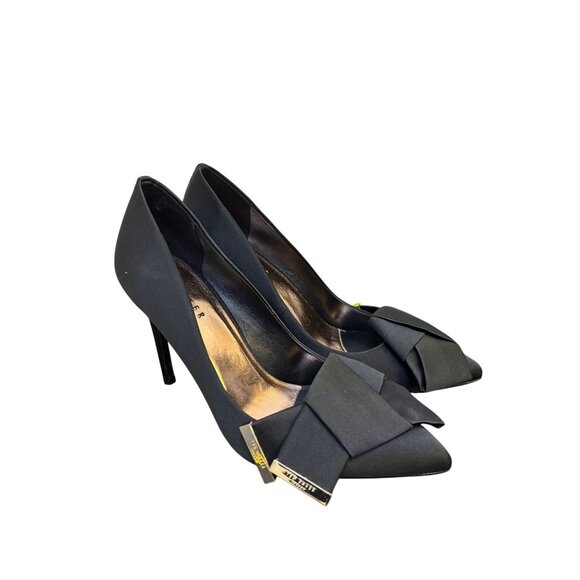 Ted Baker London Black Heels With Bow Detail Size 9 - Picture 1 of 8